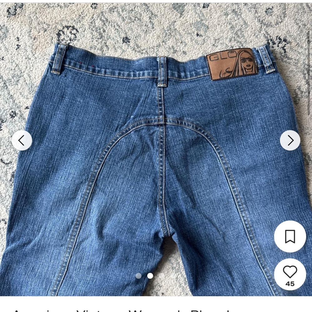 Vintage Y2K Hard to Find GLO Jeans Dark Blue Denim with Pink Waist Label